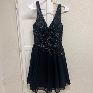 Gianni Bini Black Dress with Glittering Accents